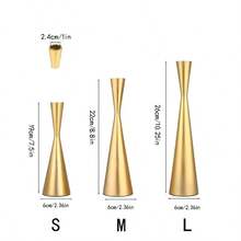 Bộ 3 lọ hoa Giáng sinh bằng vàng kim loại, trang trí bàn làm việc theo phong cách Bắc Âu, cắm hoa ngày lễ, quà tặng lý tưởng - chân nến bình hình nón vàng, chậu trồng cây thông Noel hình bông tuyết, đồ trang trí để bàn tại nhà ngày lễ, cắm hoa, tạo kiểu bàn làm việc Instagrammable, yếu tố Giáng sinh, tạo góc lễ hội, trang trí nhà cửa, quà tặng không khí (không bao gồm hoa), thích hợp cho hoa khô và nến, không đựng chất lỏng - Vàng - Xem 3