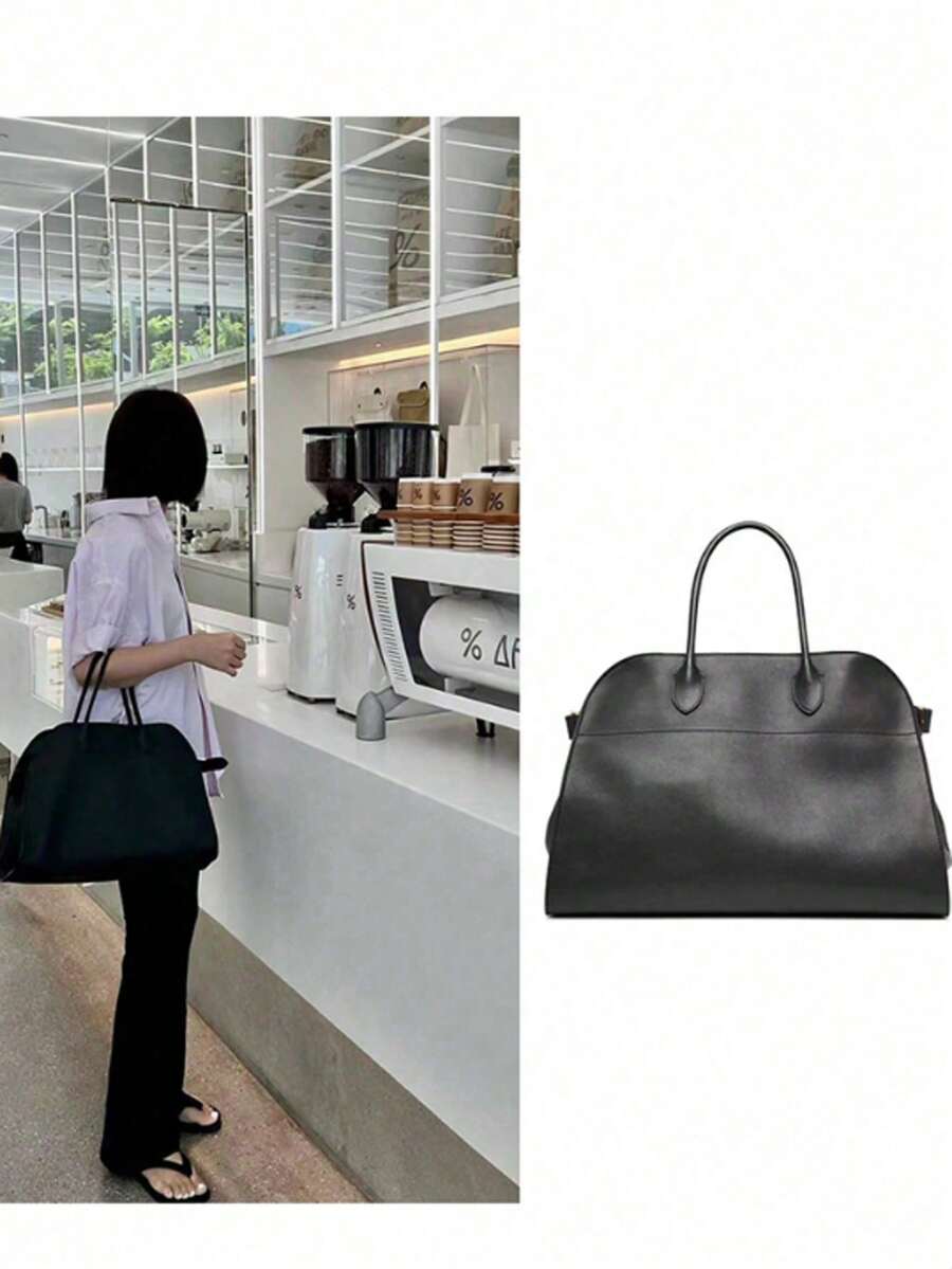 Women's Fashion Versatile Commuter Tote Bag, Large Capacity Mommy Bag - Black - View 1