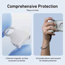 TELESIN TELESIN Fun Shot Magnetic Phone Camera DSLR Style Shutter Grip For IPhone & Android With Detachable Wireless Shutter Button 1/4" Screw Comfort Ergonomic Camera Grip Handle Holder