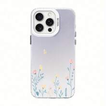 1 Funda de Teléfono Plateada Vibrante con Patrón Floral Colorido, Material TPU, a Prueba de Golpes, Recortes Precisos, Cubierta de Protección Completa para Apple  11/12/13/14/15/16 Pro/16 Pro Max/Plus - Mejor Opción de Regalo para Cumpleaños, para Novia, Novio, Amigos o para Ti Mismo, Cordón para Teléfono, Funda de Teléfono de Gato Brillante, Funda de Teléfono de Estilo Retro, Funda de Teléfono Personalizada de Moda, Diseño Pintado a Mano, Material a Prueba de Golpes, Diseño Impreso UV - Colores mixtos - Ver 6