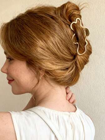 1 st ihåligt molndesignat hårspänne, enkelt och elegant hårtillbehör för kvinnor vinterhårspänne