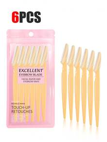 30pcs Exquisite Bagged Men's And Women's Facial Razors, Eyebrow Trimmers And Facial Hair Removers, Facial Hair Removal, Men's And Women's Facial Razors, Hair Trimming Tools, With Precision Sleeves, Hair Removers, Eyebrow Trimmers, Easy To Carry For Travel 1/3/6/12/24pcs (Pink)