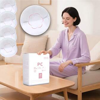 100-Pack Disposable Nursing Pads, Hypoallergenic Breathable With Waterlock Technology, Pearl Pattern, Odorless And Leak-Proof Edges For Postpartum Use – Portable Nighttime Breastfeeding Sleep Protection