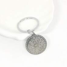 1pc Stainless Steel Blessing Hand Keychain, Unisex Key Ring, Bag Charm, Car Key Accessory, Suitable As Gift