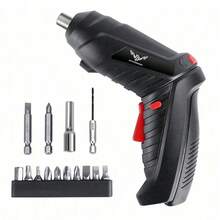 Destornillador eléctrico plegable mini recargable USB, Taladro inalámbrico doméstico con puntas de destornillador, adecuado para proyectos de bricolaje en el hogar