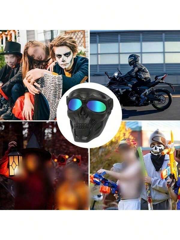 Para-brisa para motocicleta off-road, para pilotagem esportiva, máscara para para-brisa Harley, óculos de proteção para motociclismo, capacete tático