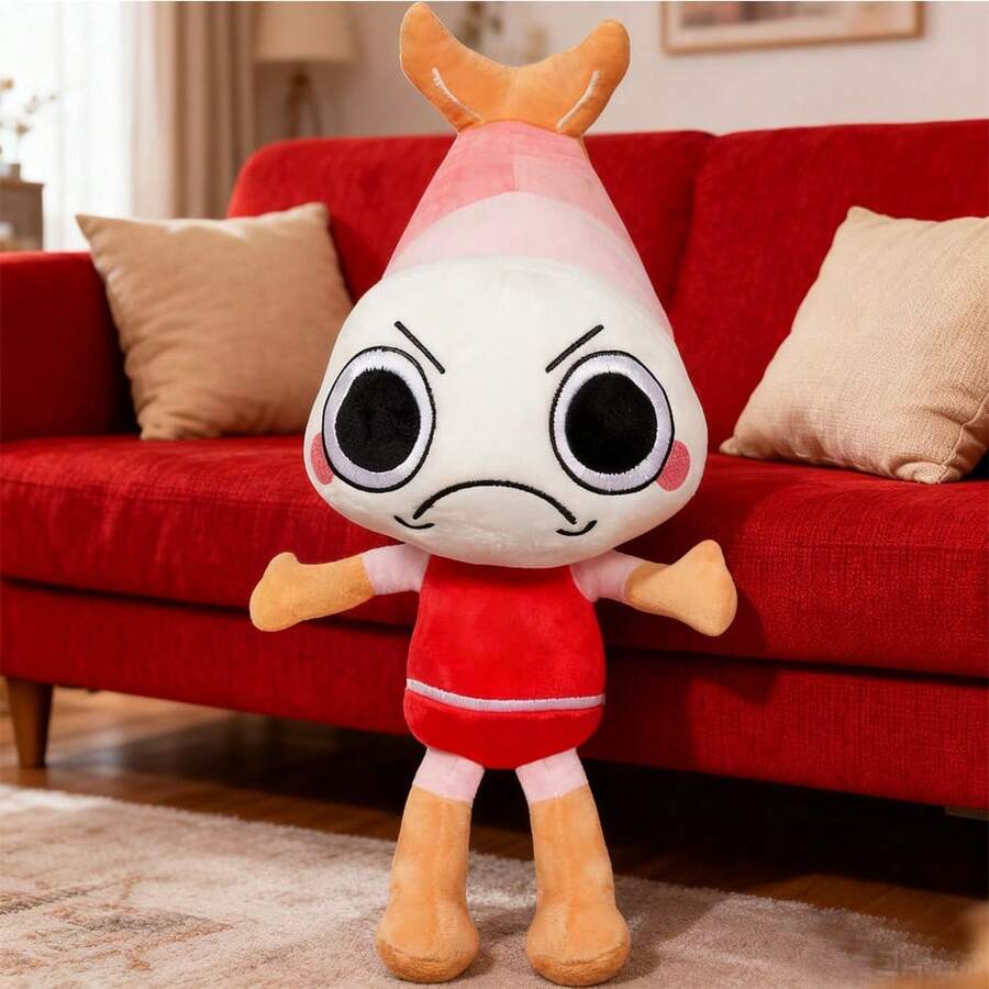 Dandy's World Designer Collaboration Plush Doll - Artistic Collection Level Doll Set, Christmas Party Decoration/Thanksgiving Warm Gift, High Quality Suede Material With Abstract Design,  Youth Social Sharing Item - 紅色 - 查看 1