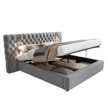 Mattress & Box Spring Sets - אפור + קטיפה + 160 ס"מ * 200 ס"מ - ראה 6