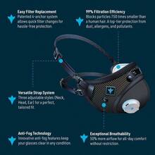 M3 Small Dust Face Breathable Mesh Black Multi - Strap