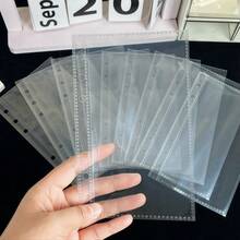 10/20/30/50p/Bag A6 Transparent Inner Pages,YOUCHENG Loose-Leaf Notebook Inner Page Replacement Core, Sticker Book, Double-Sided Side-Opening Inner Pages, Kpop Photo Card Storage, High-Quality PP High-Transparency Material, Suitable For Photo Albums, Loose-Leaf Folder Replacement Core, Sticker Storage, Handmade DIY Planner, Scrapbook, Student Back-To-School Supplies, Office Supplies, Etc - Clear - View 6