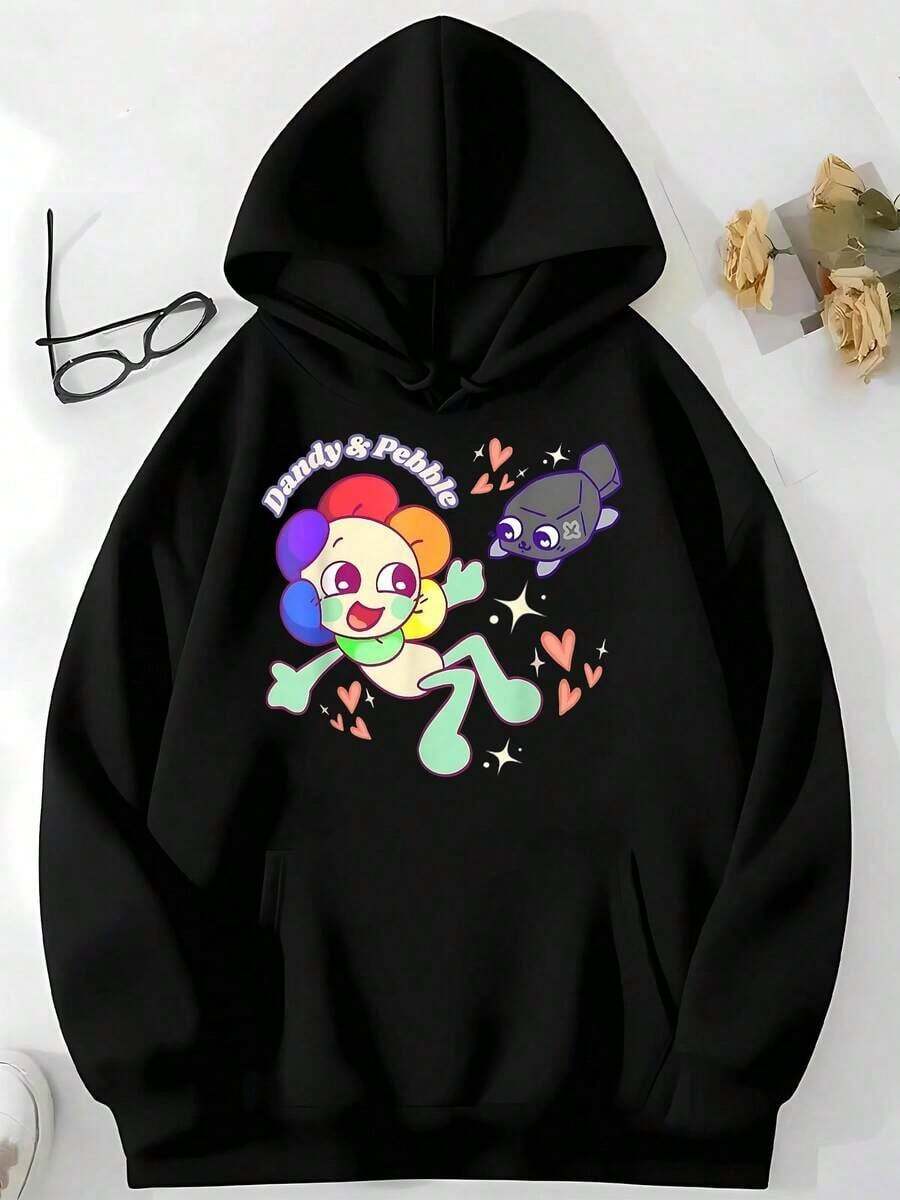 Dandy And Pebble World Birthday Dandy's Costume For Kids Hoodie Hoodie_930_t12026 New Arrival Unisex Hoodie: Versatile Casual Wear With High Cost-Performance Ratio - 黑色 - 查看 1
