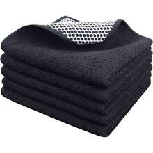 Microfiber Dish Cloth For Washing Dishes, 2025  Kitchen Cleaning Cloths, 5 Color Assorted 12Inchx12Inch 10 Pack - Black - View 1