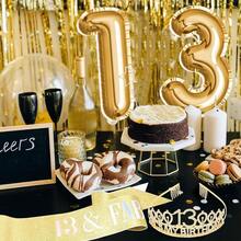 13th Birthday Decorations For FFgirls, 13 Birthday Fgirl Decorations Set- It's My Birthday Crown And Sash With 13 & Fabulous, Happy 13th Birthday Tiara Decorations Gifts For FFgirls, Gold{Inchcolorinch:Inch13thinch} - 第十三 - 查看 7