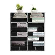 Literaturorganisatoren, 16 Fächer Büro Postfach, Holz Literatur Sorter für Büro, Zuhause, Klassenzimmer, Posträume Organisation - Schwarz - Übersicht 8