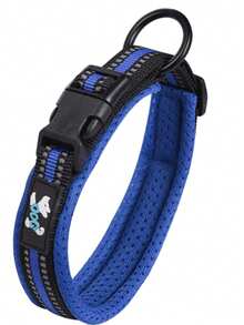 1pc Comfortable Breathable Adjustable Reflective Pet Collar