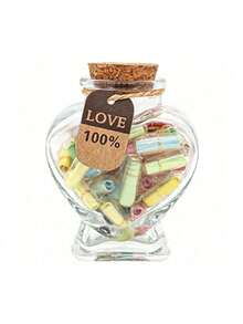 1 Piece Of Information In A Bottle, Including Hearts, Christmas Trees, Pudding Shapes, Cute Things To Give To Boyfriends/Girlfriends, Anniversary Love Letters, Birthdays, Valentine's Day, Mother's Day Gifts, - Multicolor - View 2