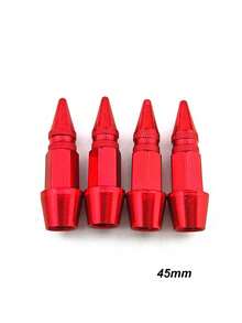4Pcs Aluminum Bullet Style Tire Valve Caps - Sharp Tip Design, Hex Screw Fit, Dustproof And Leak Prevention, Universal Fit For Car Motorcycle Bicycle, Durable Metal Wheel Accessories, Automotive Interior And Exterior Upgrade - Multicolor - View 10