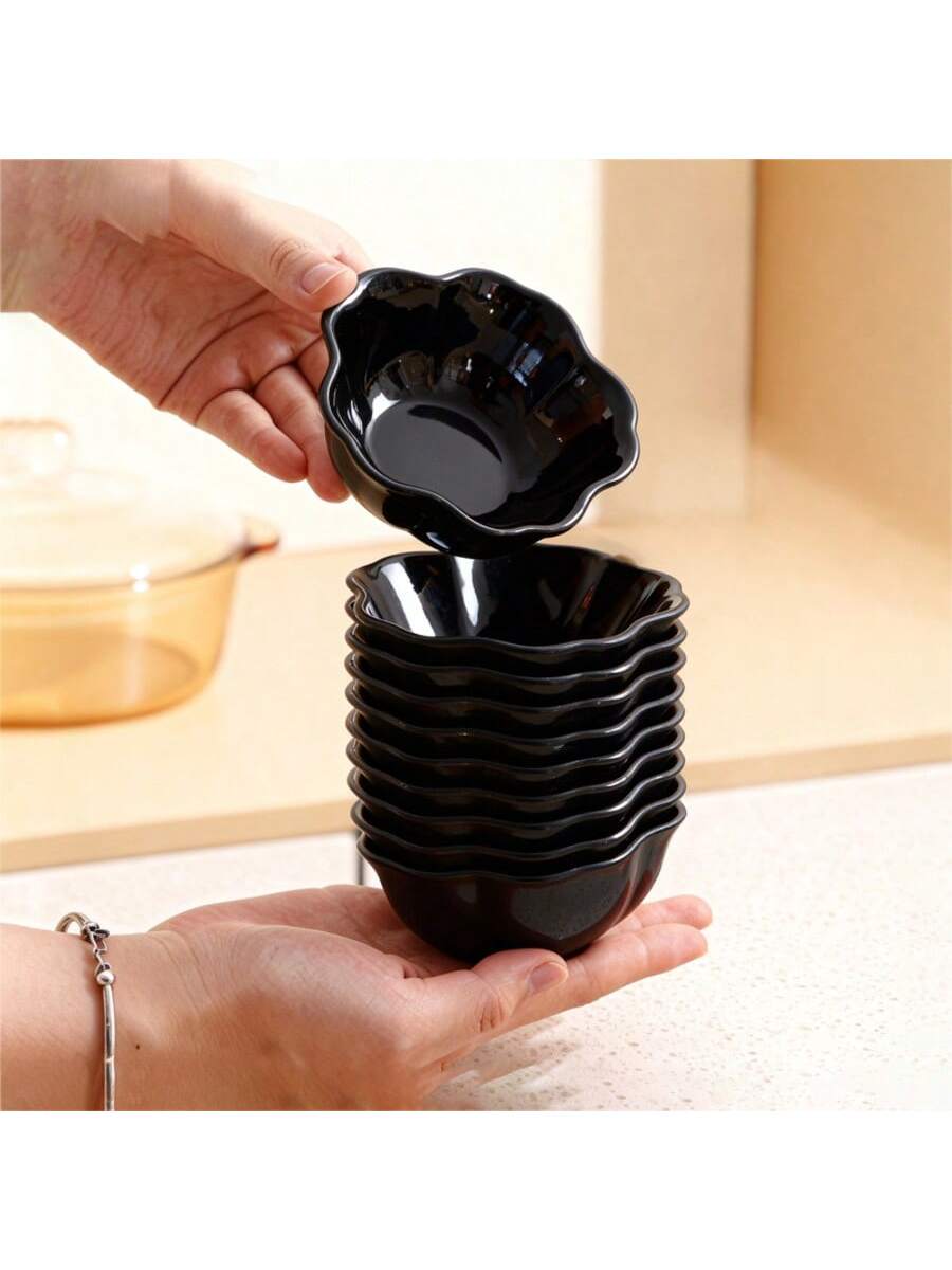 طقم أطباق غمر لا تنكسر 10 قطع – بولي بروبلين لون ك...