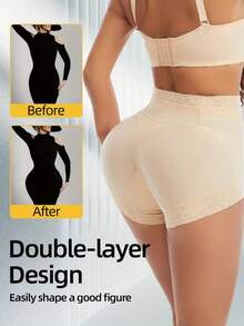 One Set Of Women's High-Waisted Panties Fabric Soft Elastic Good Leg Lace Decoration Daily Wear Comfortable - màu sắc - Xem 3
