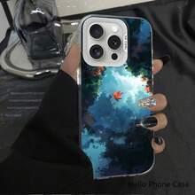 Funda de Teléfono a la Moda y Duradera con Diseño de Hoja de Arce IMD, Compatible con los Modelos  16 Pro Max, 15, 14, 13, 12 Pro Max, 14 Pro Max, 13 Pro Max, XR, XS Max, 14 Plus y 13 Pro. - Colores mixtos - Ver 3