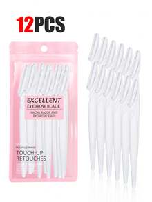 30pcs Exquisite Bagged Men's And Women's Facial Razors, Eyebrow Trimmers And Facial Hair Removers, Facial Hair Removal, Men's And Women's Facial Razors, Hair Trimming Tools, With Precision Sleeves, Hair Removers, Eyebrow Trimmers, Easy To Carry For Travel 1/3/6/12/24pcs (Pink)