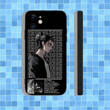 Funda de teléfono de Eren Yeager compatible con 17, 16, 15, 14, 13, 12, 11, Pro, Max, Plus, Air, X, XS, XR, SE, 8, 7, Mini, funda negra suave compatible con 17 Pro Case, 17 Pro Max Case, 17 Case, 16 Pro Case - z6 - Ver 12