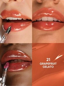 JUDYDOLL Ice Watery Lip Gloss-Gen 2 Shiny Mirror Lip Gloss, Moisturizing & Nourishing Essence, Long-Lasting - 21 Kem Bưởi - Xem 3