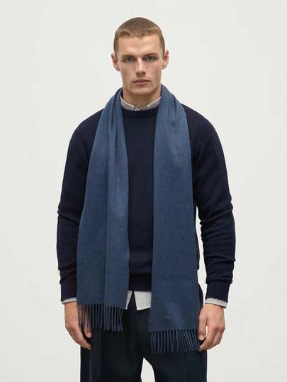 1개 패셔너블 & 엘레강스 솔리드 컬러 울 따뜻한 파시미나 스카프, 유니섹스 캐주얼 프린지 방한 숄, 데일리 웨어, 가을/겨울에 적합