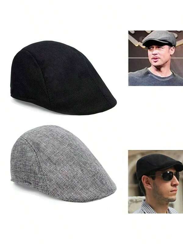 2 szt. czapki beret, vintage czapka gazeciarza, minimalistyczny, uniwersalny, unisex