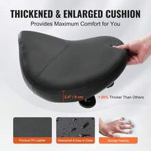 400 LBS Weight Capacity Ergonomic Rolling Saddle Stool, Height Adjustable Thickened PU Leather Swivel Saddle Stools Chair For Salon, Spa, Tattoo, Clinic, Black - 黑色 - 查看 3