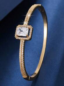 1 件优雅奢华时尚女士合成锆石手链，适合日常佩戴 - 手鐲 - 查看 18