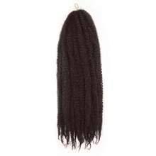 Marley Twist Braiding Hair 18 Inch Marley Twist Hair Long Cuban Twist Hair 1/3/8 Packs Ombre Blonde Afro Kinky Curly Twist Crochet Hair Synthetic Marley Hair Extensions - Black Brown - View 10