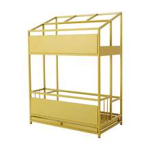 Gold Umbrella Stand Rack (48*28*66cm) Entrance Umbrella Organizer Holds 16-20 Long/20-28 Short Umbrellas Ideal For Home/Small Office Entrance - Gold - View 8