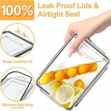 40/10-Piece Food Storage Container Set, Kitchen Organizing Bins, Meal Prep Containers With Lids, Stackable Reusable Snack And Lunch Boxes, Easy-Seal Lids, Plastic Snapware (20/5Containers + 20/5Lids), 40-Piece Set Includes Labels And Marker For Pantry And Kitchen Organization - Black 40PCS (20 Lids + 20Containers) - 查看 7