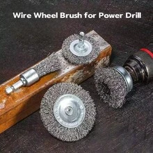 DINGQI Steel Wire Brush Set, Rotary Tool Polishing Cleaning Tool, Suitable For Drilling, Stainless Steel Wire Cup Brushes For Removing Rust, Corrosion And Sanding Surfaces