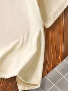 Young Boy Letter & Skateboard Print Round Neck Short Sleeve Casual Versatile T-Shirt - Apricot - View 5