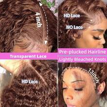 bling hair 44 Inch Chocolate Brown Deep Wave 13x4 Lace Front Human Hair Wigs Invisible Strap 13x4 Deep Wave Human Hair Lace Frontal Wigs For Women 200% Density Brazilian 4# Brown Color Deep Wave Human Hair 13x4 Lace Frontal Wigs Pre Plucked Bleached Knots With Baby Hair Wigs For Women Everyday Party Use Needed Long Black Wig Versatile Hairpiece Sleek Hairstyle Realistic Hairpiece Beauty Accessory Beginner Friendly For Sports, Vacation, Halloween, Christmas, Festivals, Proms, Outdoor, Cosplay, Campus, School, Beach, Wedding, Camping, Holiday, Summer Outfits, Charming, Elegant, Casual, Y2K Fashion, SS25 Styles, For Daily Use