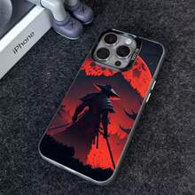 Funda de teléfono Samurai con cara de fantasma japonesa para 17 Air Promax 16 Promax/16 Plus/16 Pro/16, 15/14/13/12/11 Galaxy S22 S23 S24 S25 Plus Ultra Pro Plus 4G 5G, cubierta trasera mate anti-caída - CYB-258YJJ122235A6 - Ver 2
