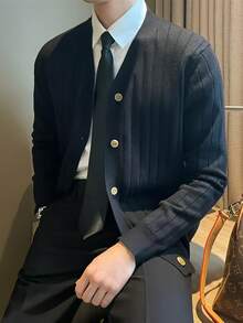Men Cardigans - Black - View 12