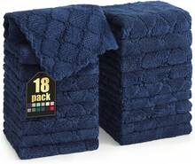12 Pack Kitchen Dish Cloths (10 X 10 Inches, Cream Yellow), Super Soft And Absorbent Coral Velvet Dish Towels, Nonstick Oil Fast Drying Microfiber Cleaning Cloth, No Lint Household Dishcloths, 2025 - 藏蓝色 - 查看 15