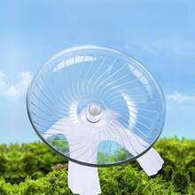 Rueda de ejercicio silenciosa para hámster - Diseño de platillo volador giratorio ultra silencioso para ratones, erizos, mascota pequeña segura y cómoda - Blanco - Ver 4