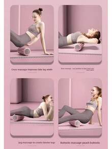 1 Pc Deep Tissue Massage Roller - High-Density Foam Roller, For Muscle Relief, High-Quality Foam Muscle Roller - High-Density Massage Stick, For Yoga And Gym - Multicolor - View 4