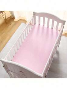 1件装（适用于婴儿床/幼儿床）春夏婴儿床垫防水罩，可机洗透气床笠，婴儿床垫保护套（颜色随机） - 彩色 - 查看 11