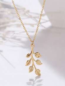 1pc Metallic Pine Cone Pendant Necklace, Versatile For Women, Great For Christmas, Girlfriend Gift - Ancient Bronze - View 11