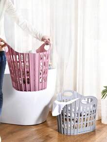 1 Piece Modern Foldable Laundry Basket - Portable, Wall-Mounted, Removable, Multifunctional And Space-Saving Clothes Organizer, Two Sizes Available, Durable PP Square Laundry Basket, Storage For Home And Bathroom, Foldable Laundry Basket. Back To School - Multicolor - View 9