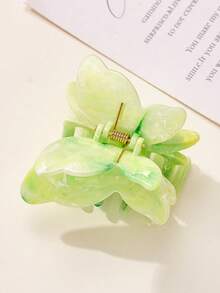 6pcs/1pc Marble Patterned Butterfly Shaped Hair Claws, 6.5cm/2.56Inch, Women's Headwear, Hair Accessories, Hair Clips, Claw Clips, Hair Claw On The Back Of The Head, Suitable For Casual, Party, Street And Other Scenes, Cute And Versatile Style High-End Hair Accessories, Can Be Used As Holiday Gifts, Can Be Worn All Year Round, Thick And Thin Hair Can Be Used Fashion Hair Clutch Elegant Hair Jaw Clip - Multicolor - View 10