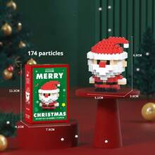 1pc 2025 New Music Box Christmas Tree Small Particle Building Toy Santa Claus Blocks Educational Toy Compatible For Boys Girls Birthday Christmas Gift, Interesting, Hands-On, Creative - Multicolor - View 12