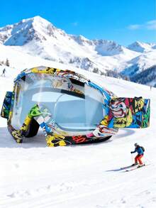 Over Glasses Snow/Snowboard Goggles Anti Fog 100% UV Protection Snowboarding, Motorcycle, ATV, Riding, Ski, Windproof Racing Glasses - D - 查看 1