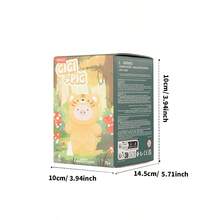 Miniso Serie Mini Familia No.5.5 Muñeco de peluche Gigi en caja ciega con cara de vinilo, vinilo + peluche suave, piel amigable y sin olor, decoración de bordado detallado, preferido para decoración del hogar (1 pieza entrega aleatoria)