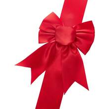 8Pcs Christmas Cabinet Ribbons Bows Decorations Red Home Decor Party Supplies Set - Burdeos - Ver 9